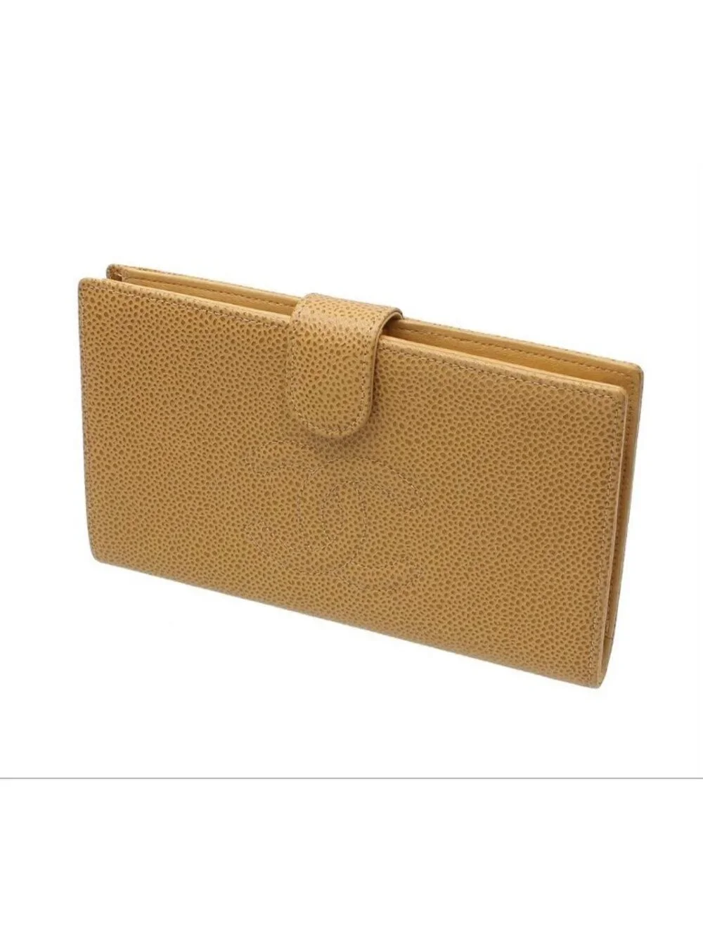 Chanel Caviar Leather CC Logo Bifold Wallet